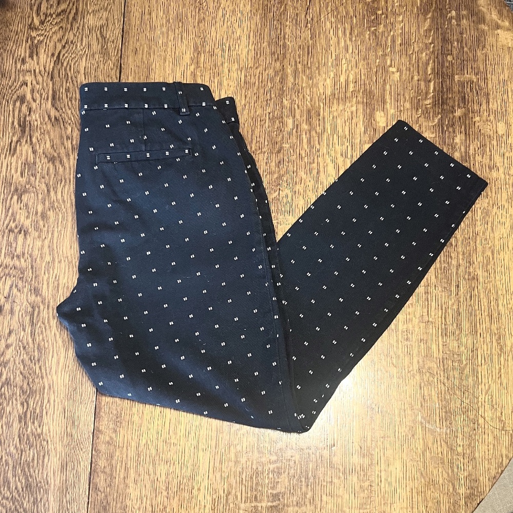 Gap Signature Skinny Ankle Pant Size 6 Black/White Smoothing Pockets